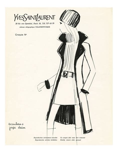 movies 70s ysl costumes|Dressing Belle de Jour: YSL’s Sketches for the .